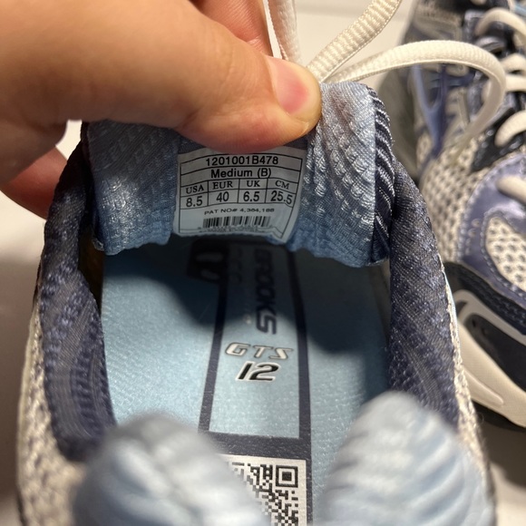 Brooks Adrenaline GTS 12 Road-Running Shoes - Women's Size Us 8.5 Grey/blue - Picture 8 of 10